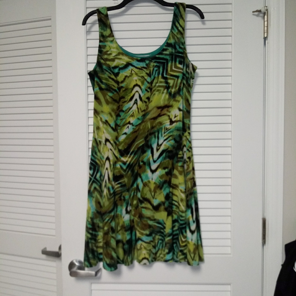 Colorful fall Vintage dress size 10